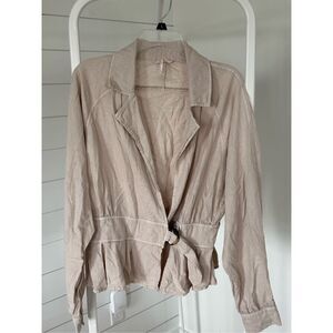 Free People Cream Utility Jacket